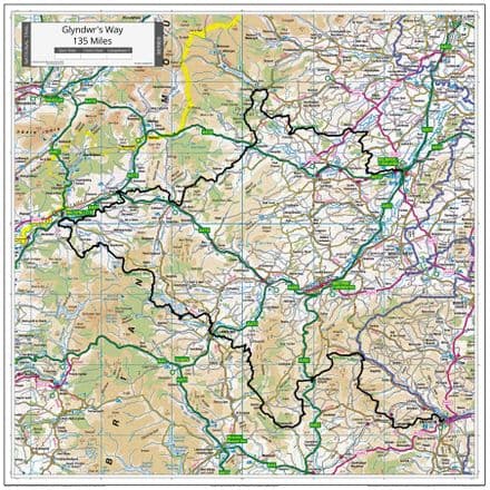Glyndwr's Way - Wall Map