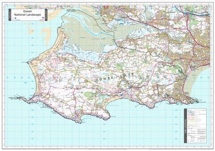 Gower - National Landscape - Wall Map - 2025