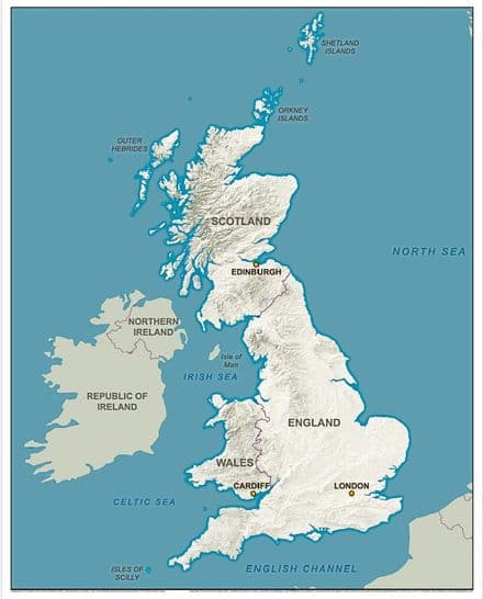 Great Britain - Basic Wall Map - 2024 (52 x 65cm)