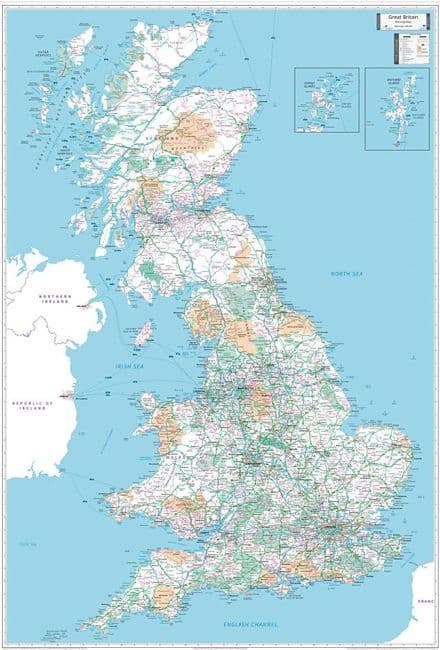 Great Britain - EXTRA Large Planning Wall Map - 2025 - (150 x 220cm)