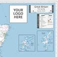 Great Britain - Planning Wall Map - With Your Company Logo - 88 x 129cm