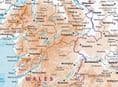 Great Britain Topographic Wall Map incl Rivers - 2024 - 88 x 128cm