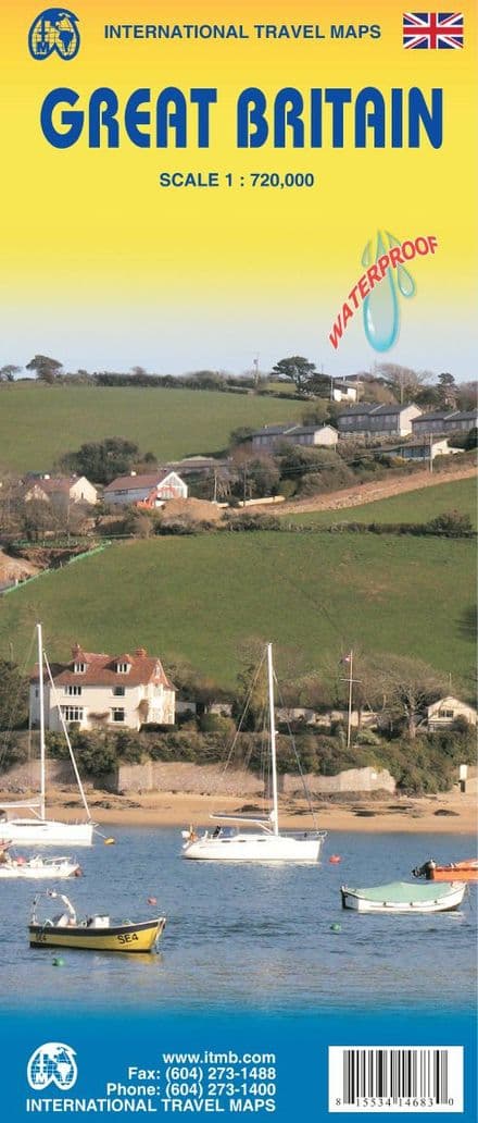 Great Britain Travel & Holiday Map - Folded