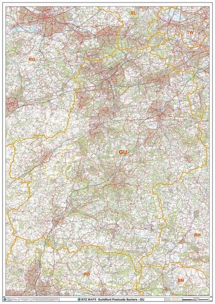 Individual Postcode Area Sector Map