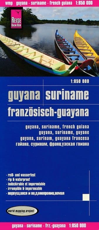 Guyana, Suriname & French Guiana Road Map Reise