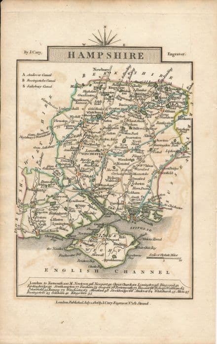 Hampshire 1806 - John Cary - Original Map