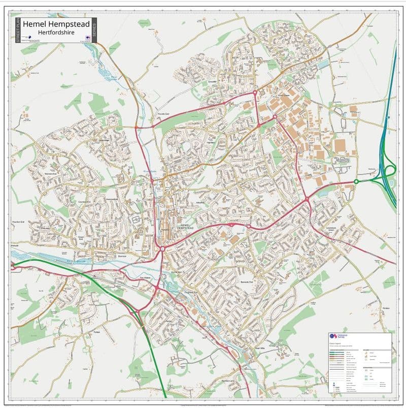 Hp Postcode Map Uk Hemel Hempstead Street Map