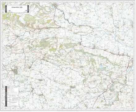 Howardian Hills - AONB Wall Map - 2024