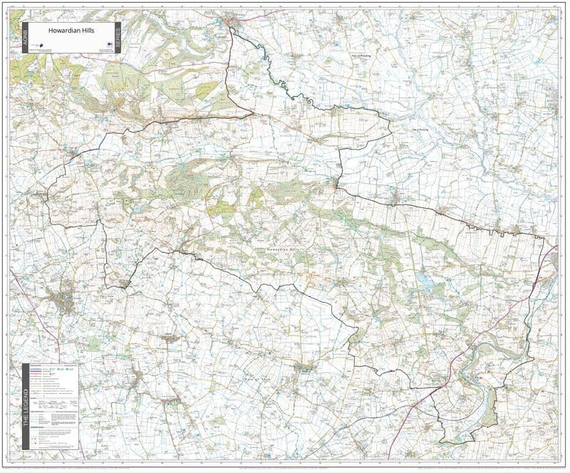 Howardian Hills - AONB Wall Map - 2024