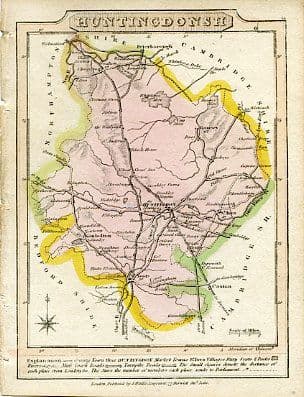 Huntingdonshire - James Wallis 1810 - Original Map