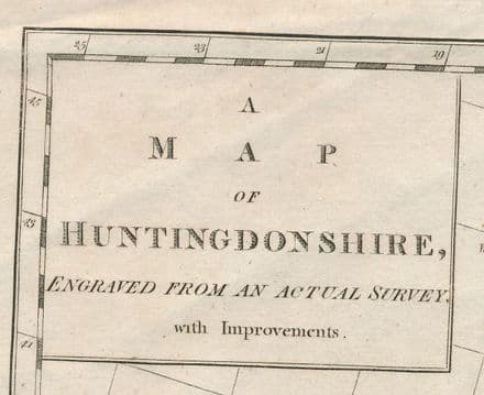 Huntingdonshire - John Harrison Circa 1788 - Original Map