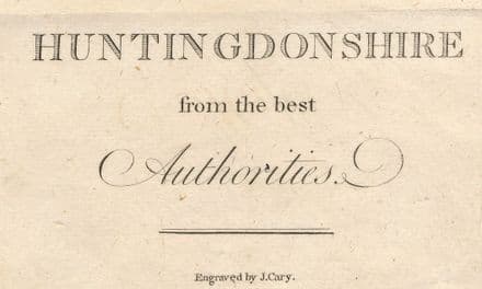 Huntingdonshire (large) by John Cary 1805 - Original Map