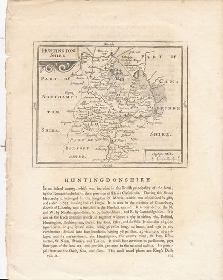 Huntingdonshire - Seller Grose - 1787 - Original Map