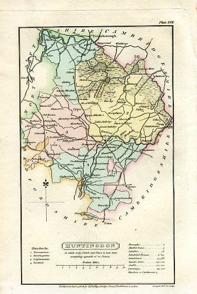 Huntingdonshire William Pitts Capper 1808 (Coloured)