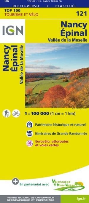 IGN 121 - Nancy, Epinal Vallee de la Moselle
