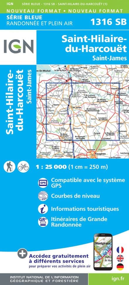 IGN 1316 SB - St-Hilaire-du-Harcouët / St-James