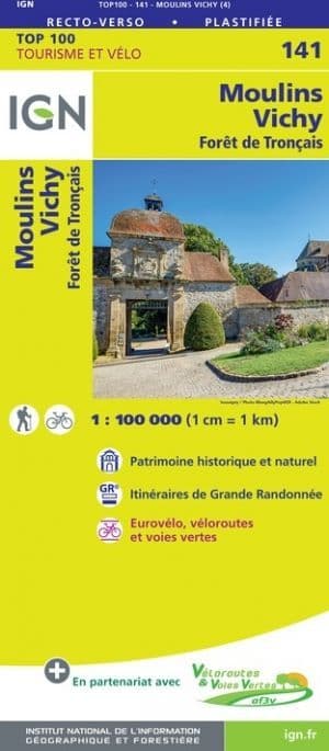 IGN 141 - Moulins, Vichy, Foret de Troncais