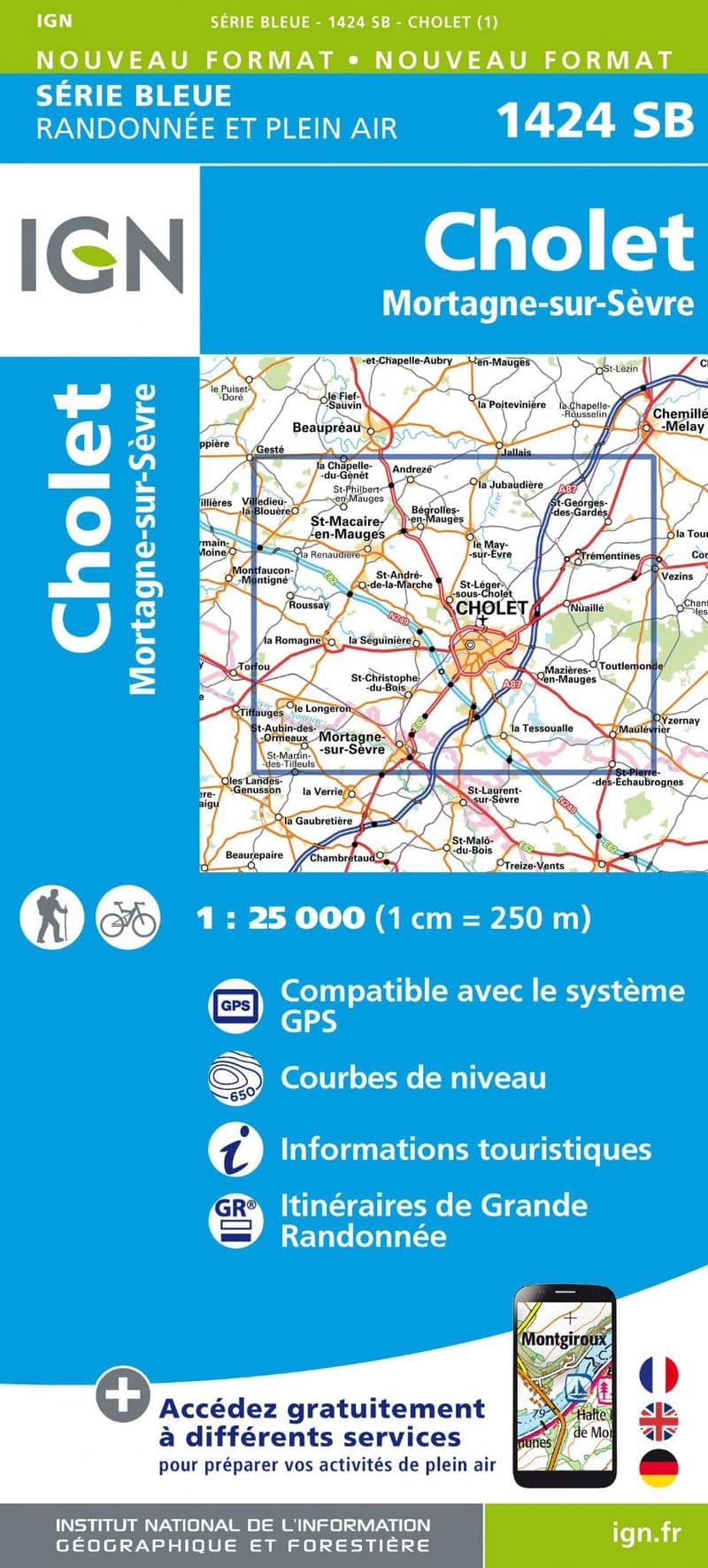 IGN 1424 SB - Cholet / Mortagne-sur-Sèvre