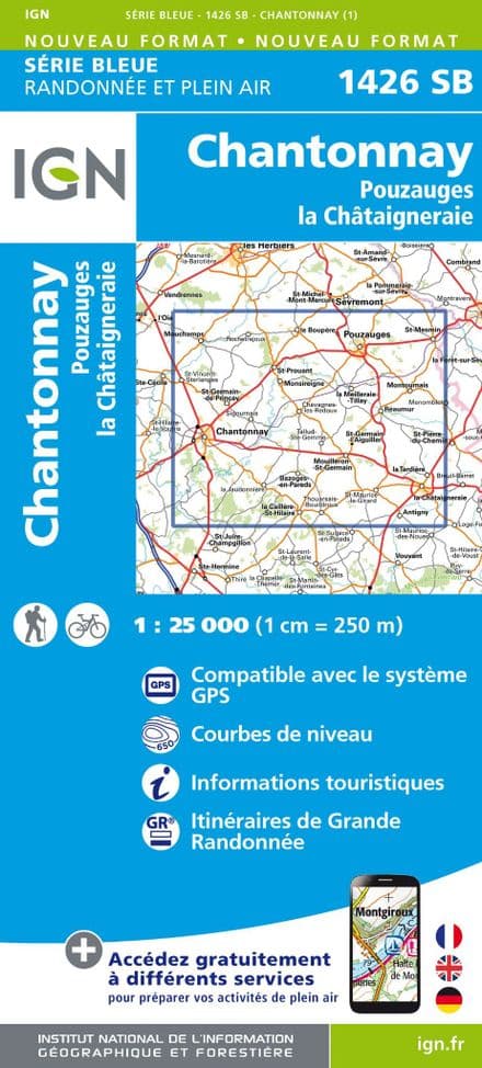 IGN 1426 SB - Chantonnay / Pouzauges / La Châtaigneraie