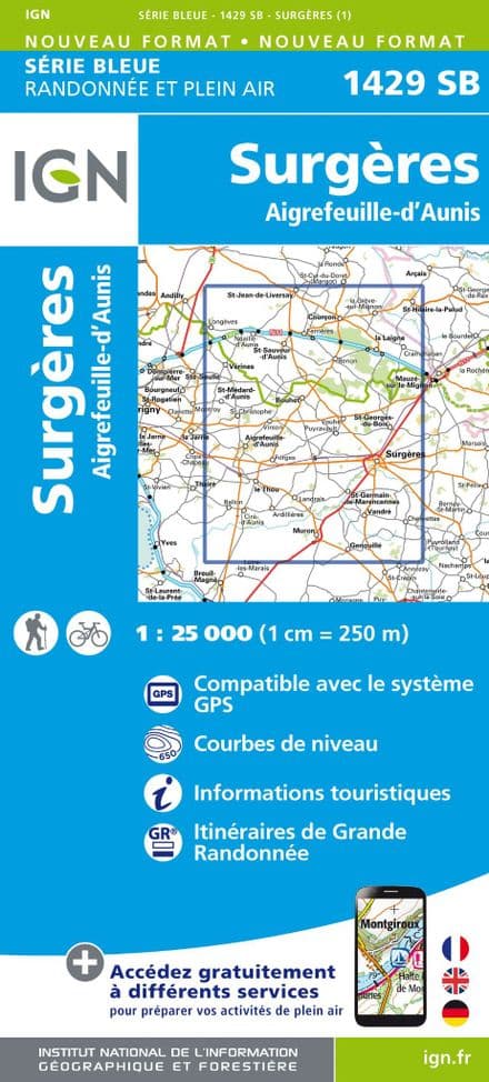 IGN 1429 SB - Surgeres - Aigrefeuille-d'Aunis