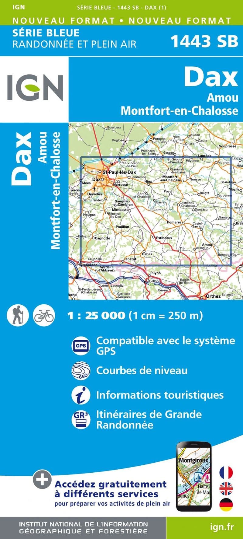 IGN 1443 SB - Dax - Amou - Montford-En-Chalosse