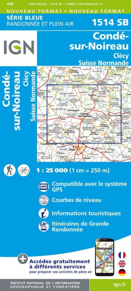IGN 1514 SB - Condé-sur-Noireau / Clécy / Suisse Normande