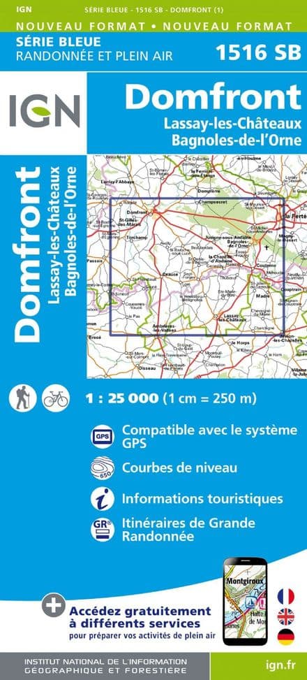 IGN 1516 SB - Domfront / Lassay-Les-Chateaux / Bagnoles - de- L'Orne