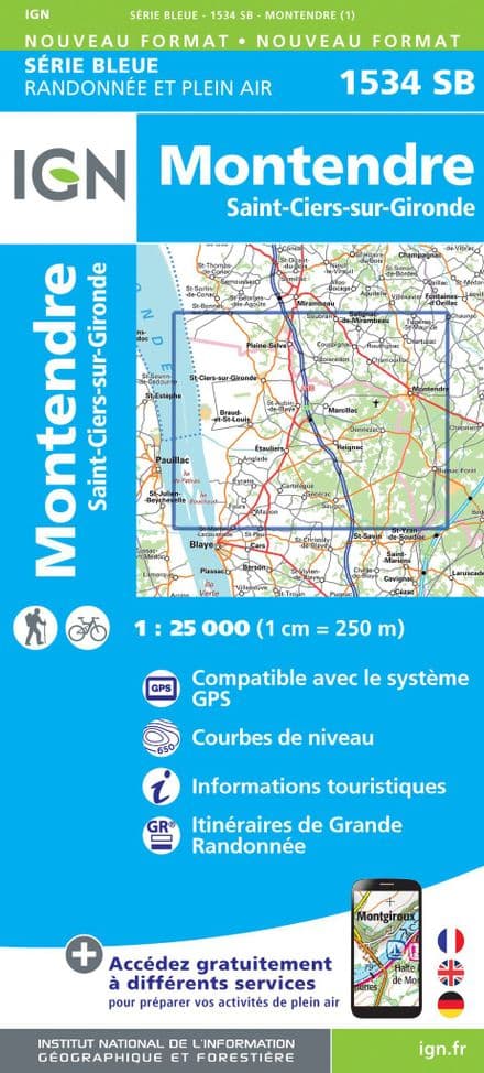 IGN 1534 SB - Montendre / Saint Ciers sur Gironde