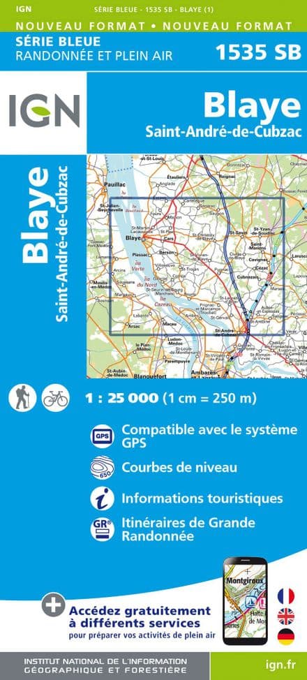 IGN 1535 SB - Blaye / St-André-de-Cubzac