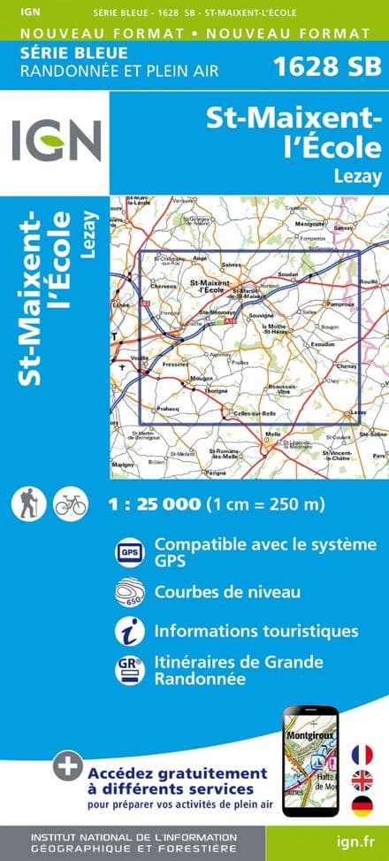 IGN 1628 SB - St.Maixent-L'Ecole / Lezay