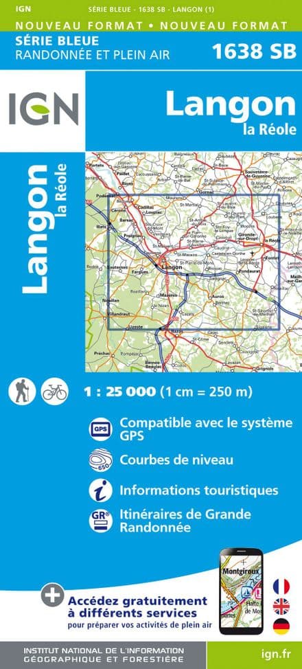 IGN 1638 SB - Langon / La Reole