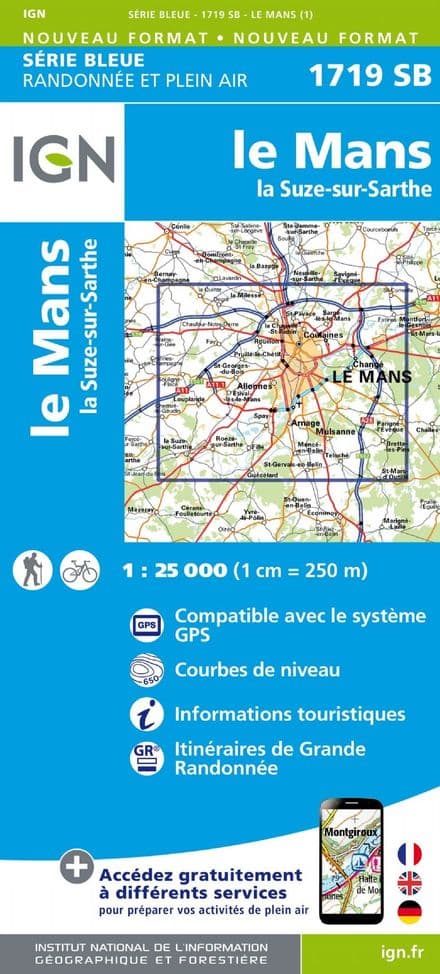 IGN 1719 SB - Le Mans / La Suze sur Sarthe