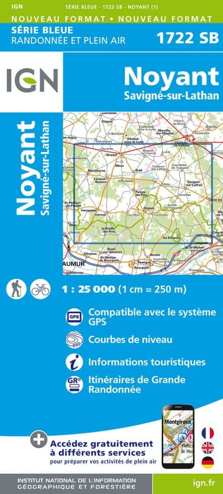 IGN 1722 SB - Noyant / Savigne-Sur-Lathan
