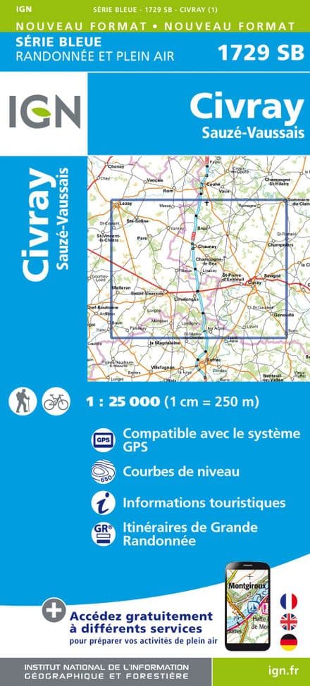 IGN 1729 SB- Civray / Sauze-Vaussais