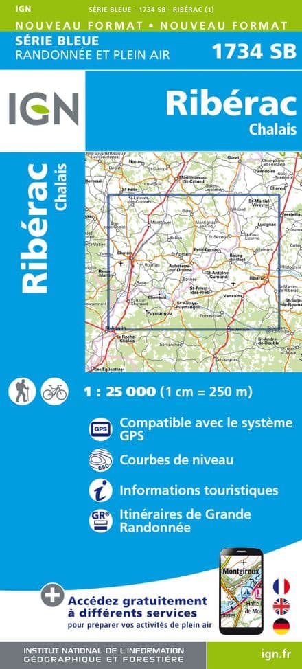 IGN 1734 SB - Riberac / Chalais