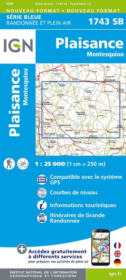 IGN 1743 SB - Plaisance / Montesquiou