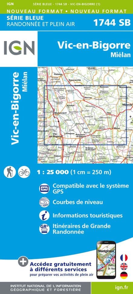 IGN 1744 SB - Vic-en-Bigorre / Mielan