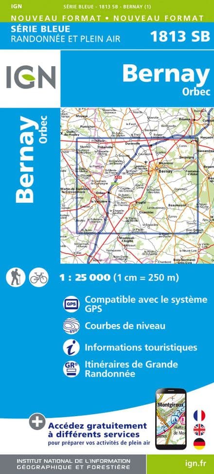 IGN 1813 SB - Bernay / Orbec