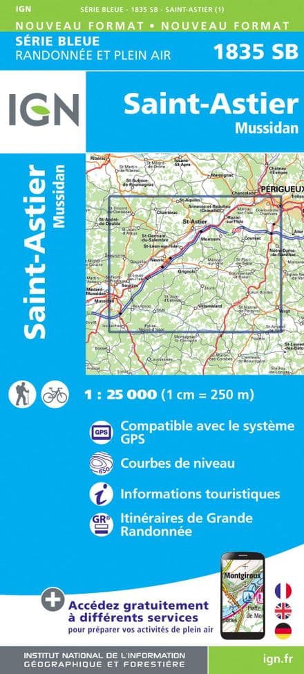 IGN 1835 SB - Saint-Astier / Mussidan