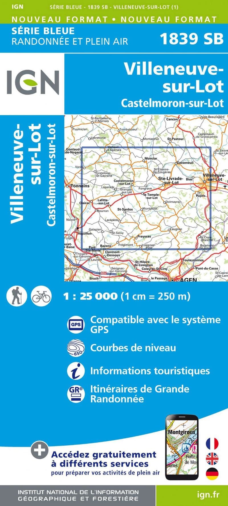 IGN 1839 SB - Villeneuve-sur-Lot / Castelmoron-sur-lot