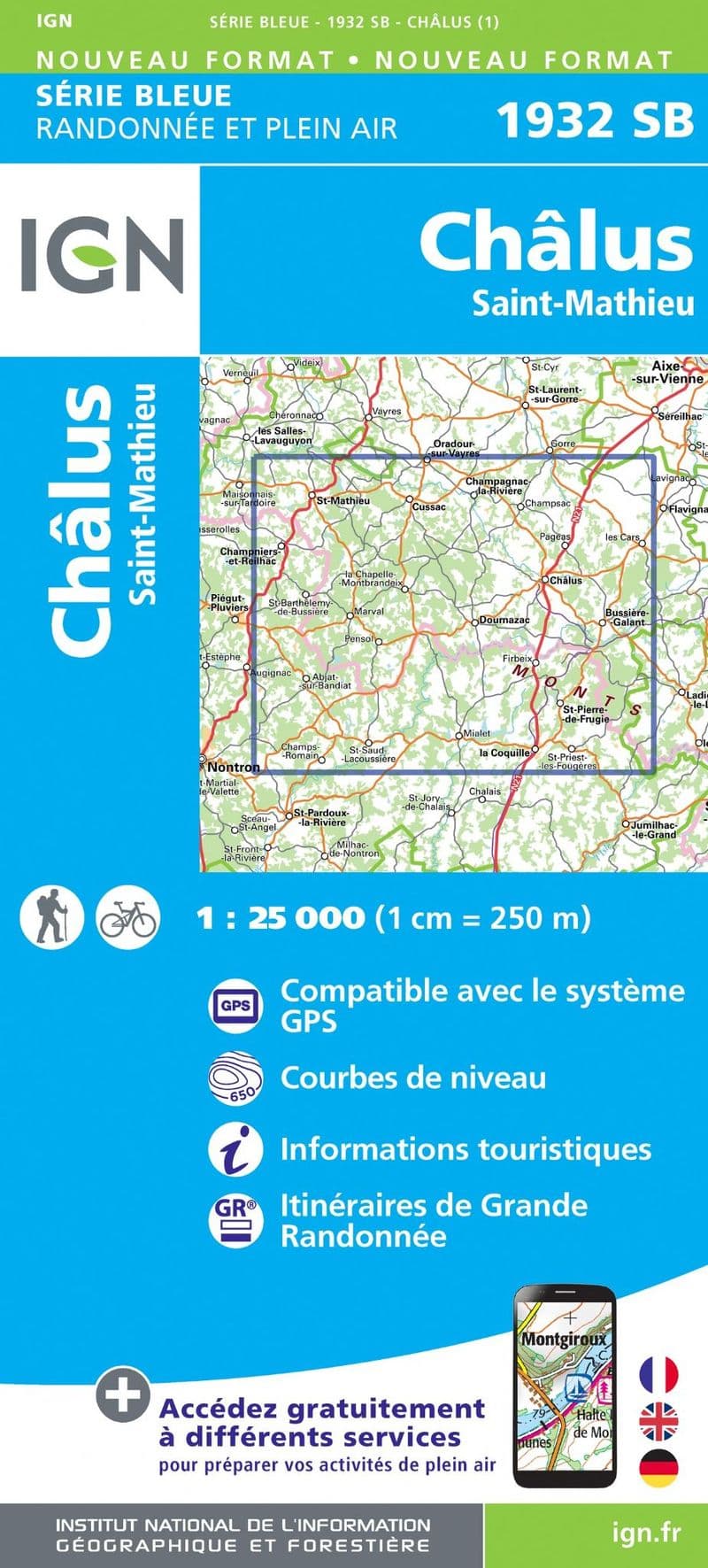 IGN 1932 SB - Châlus / St-Mathieu