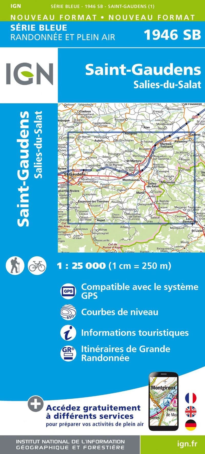 IGN 1946 SB - St Gaudens / Salies-Du-Salat