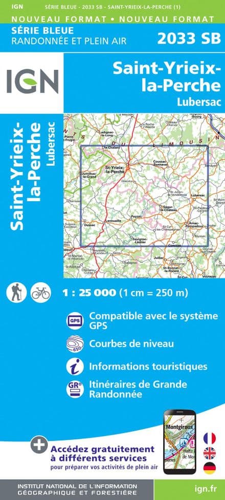 IGN 2033 SB - St-Yrieix-la-Perche / Lubersac