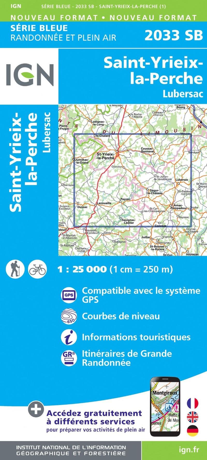 IGN 2033 SB - St-Yrieix-la-Perche / Lubersac