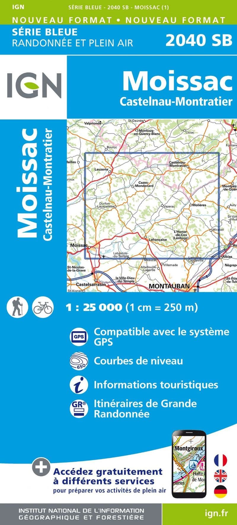 IGN 2040 SB - Moissac / Castelnau / Montratier