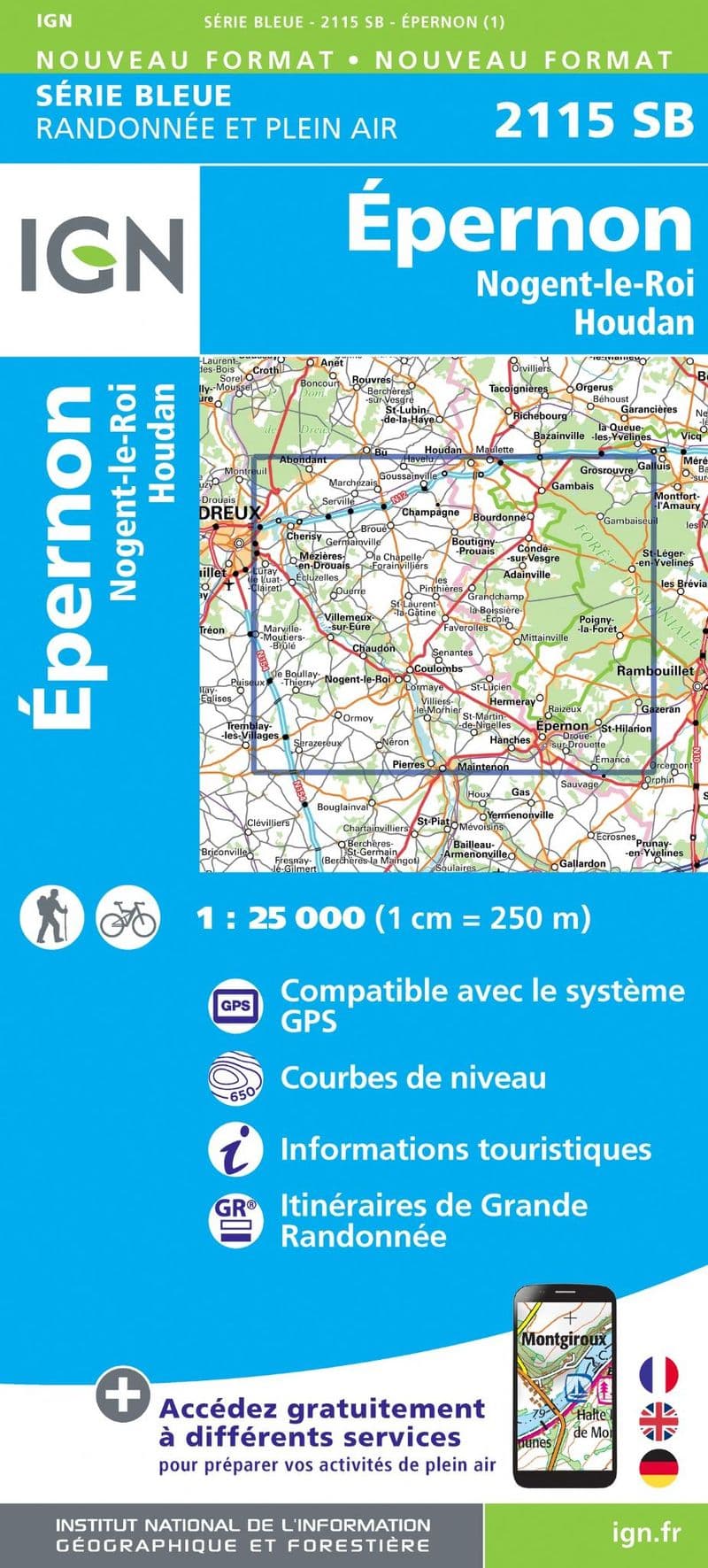 IGN 2115 SB - Epernon / Nogent-le-Roi / Houdan