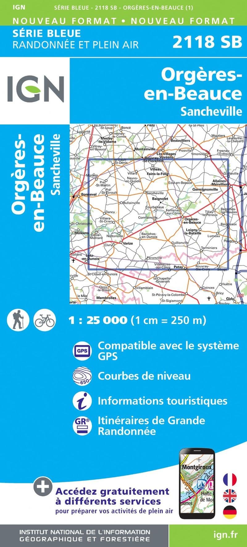 IGN 2118 SB - Orgères-en-Beauce / Sancheville