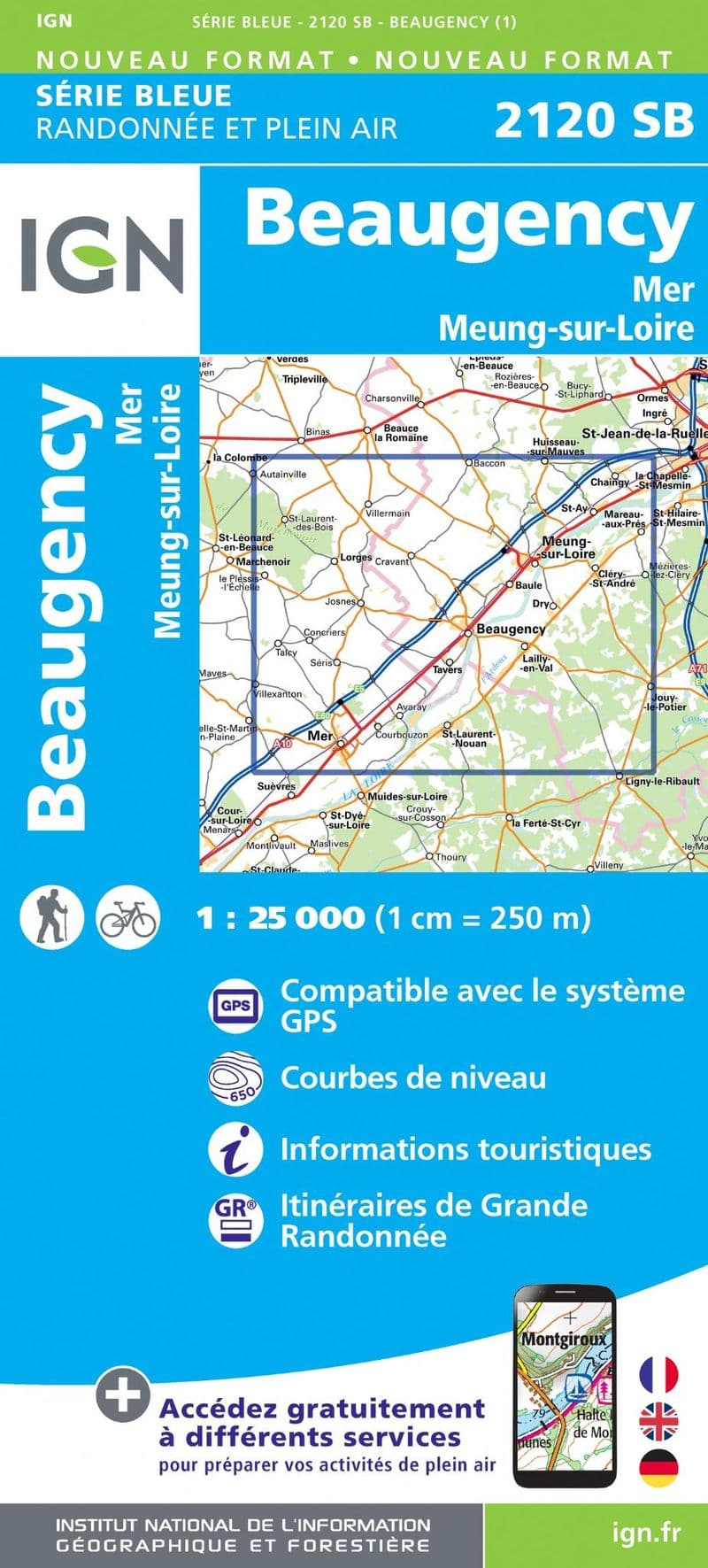 IGN 2120 SB - Beaugency / Mer / Meung-sur-Loire