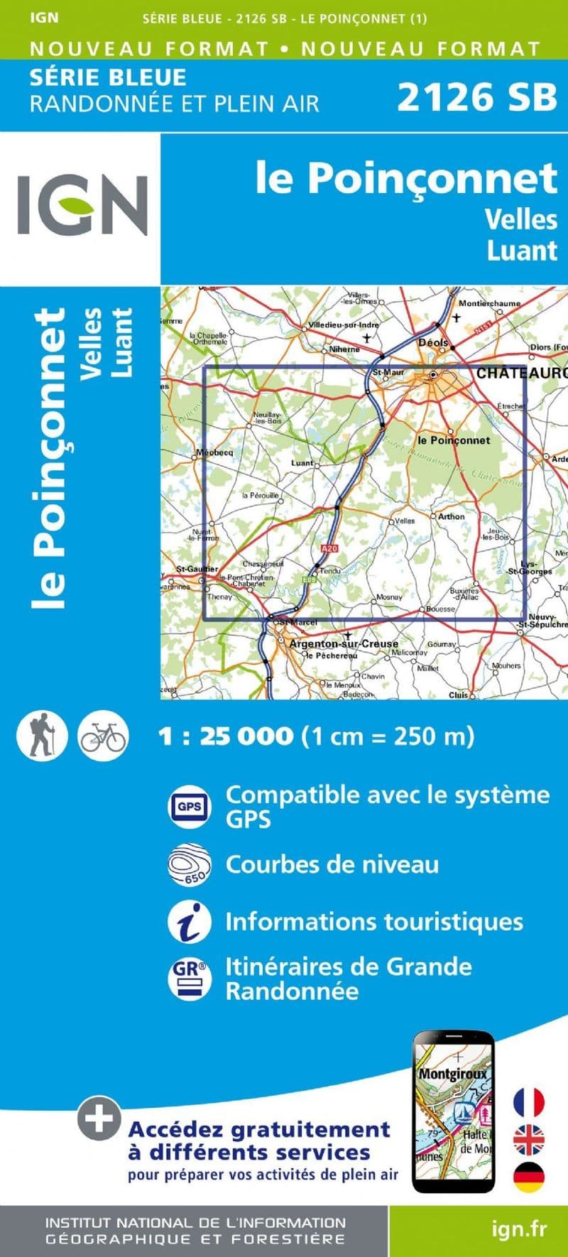 IGN 2126 SB - Le Poinconnet / Velles / Luant