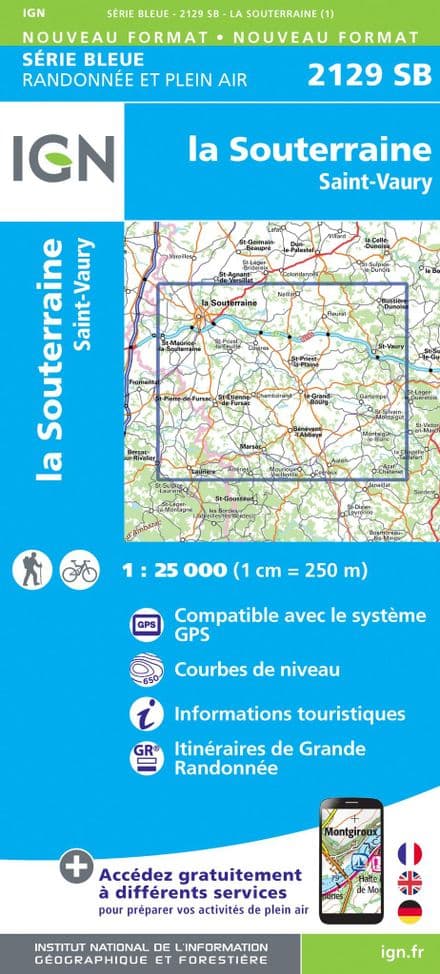 IGN 2129 SB - La Souterraine / St-Vaury